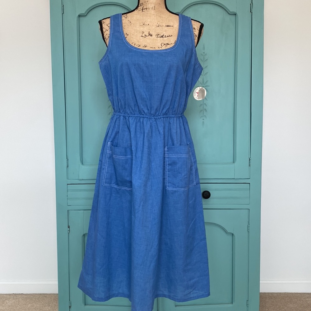 NWT VTG Sue Sherry New York Dress. Union made. Front Pockets